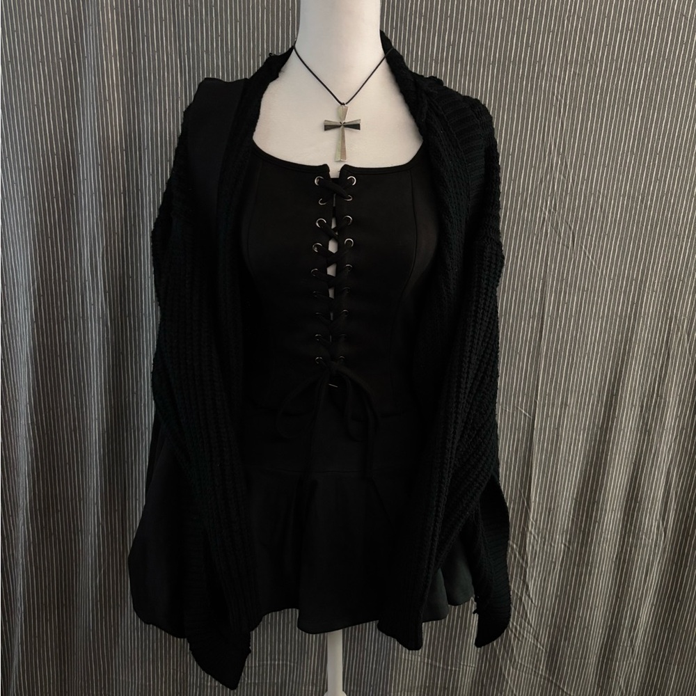 Black SHEIN ribbed cardigan